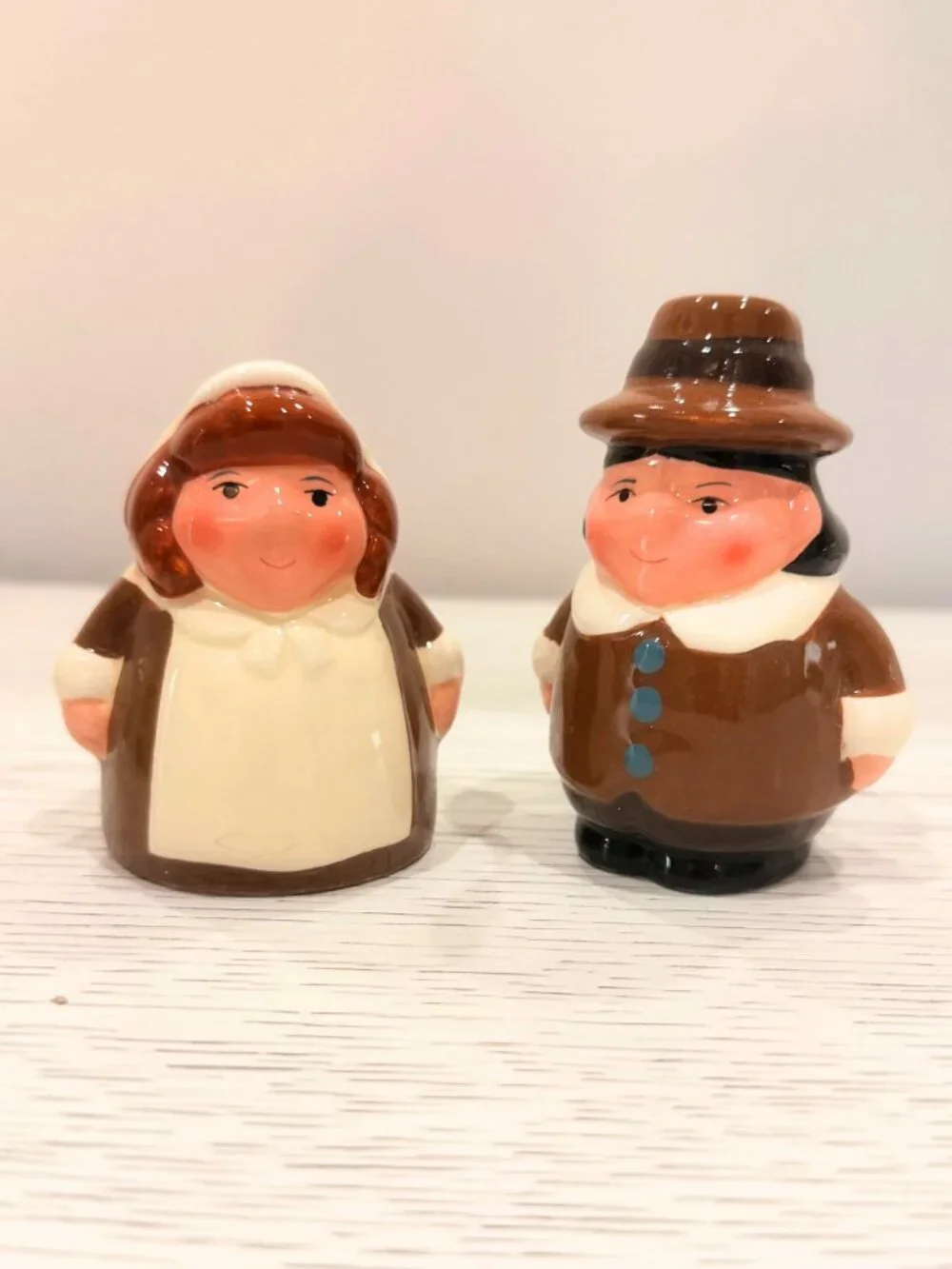 Vintage Publix Pilgrim Salt & Pepper Shakers Lot Thanksgiving Lilgram 2002 2004